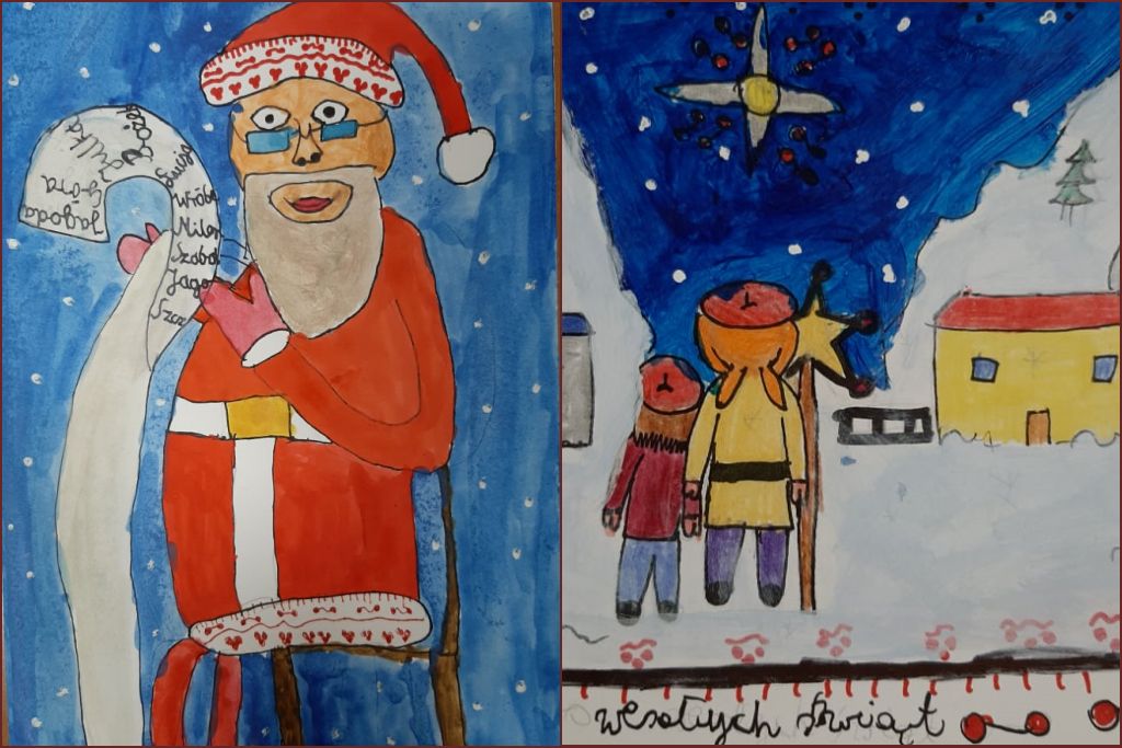 Małe artystki nagrodzone za piękne kartki bożonarodzeniowe