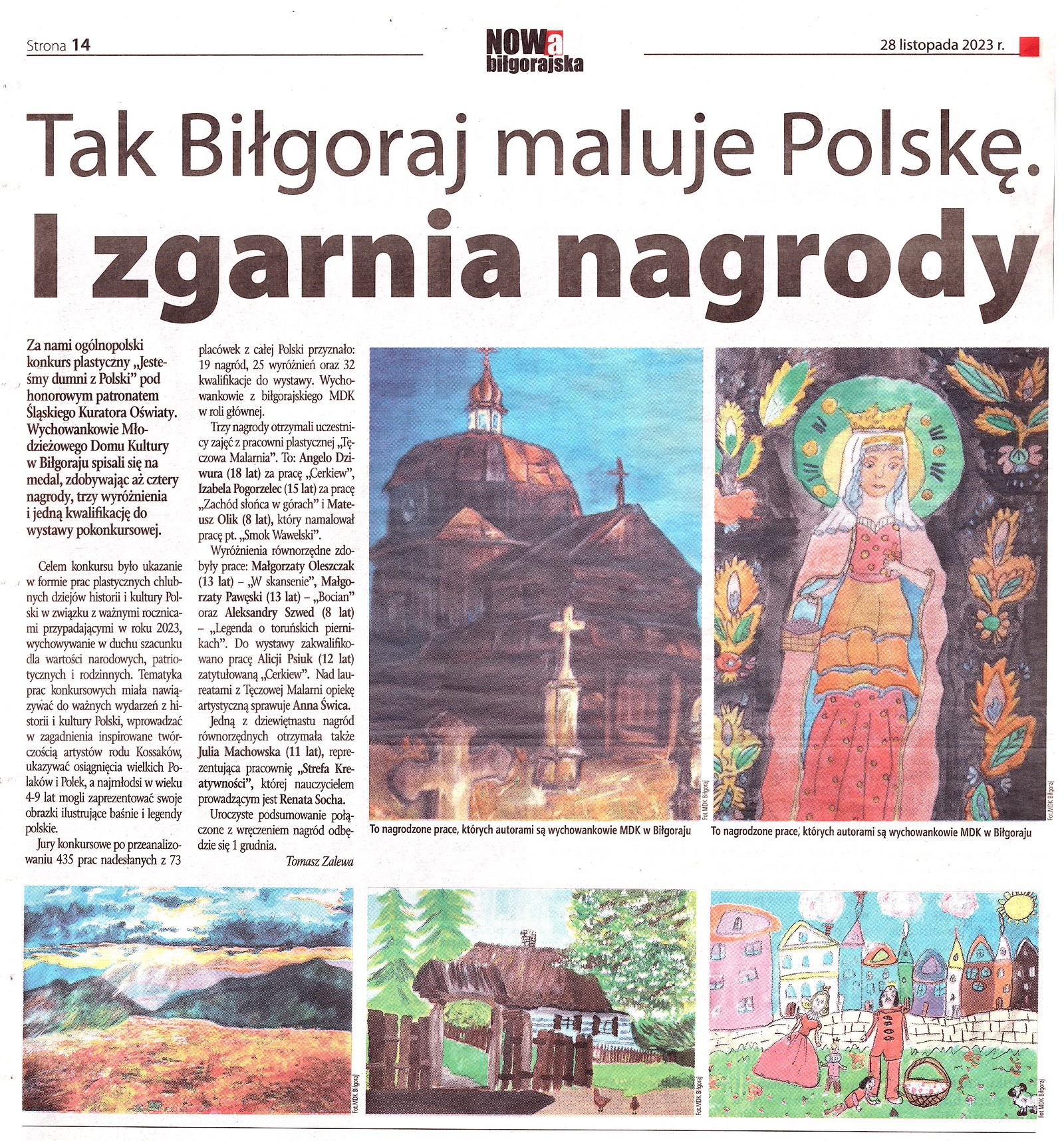 Tak Biłgoraj maluje Polskę. I zgania nagrody - Nowa Biłgorajska, 28 listopada 2023 r.