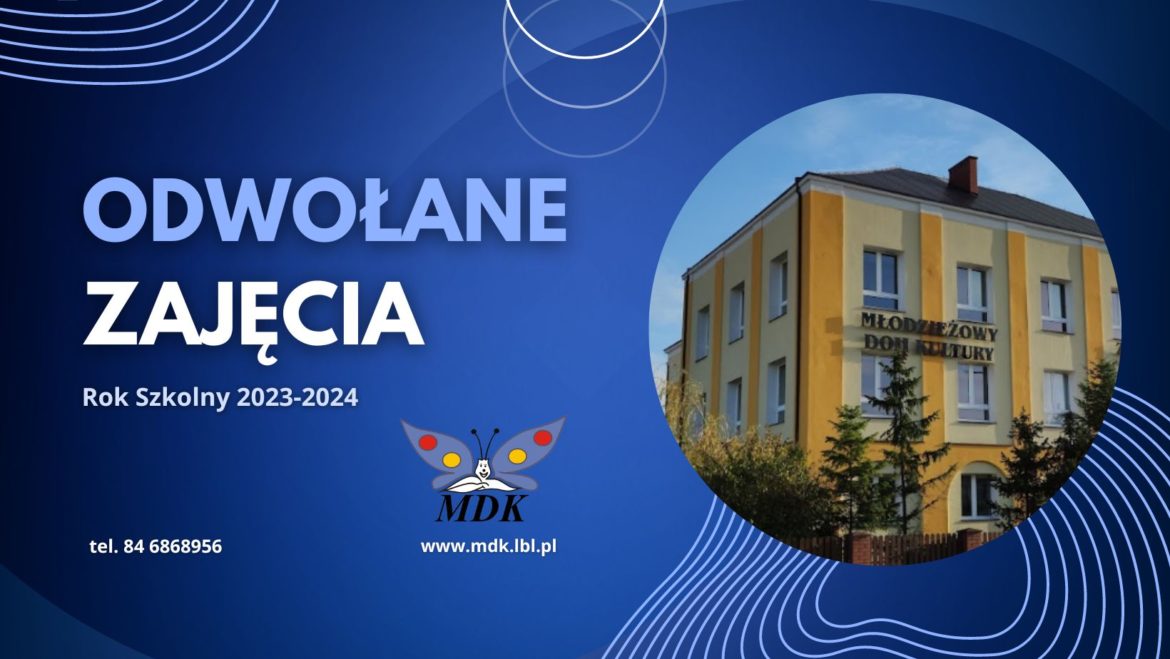 Odwołane zajęcia w MDK – 2023-2024 – Anna Świca